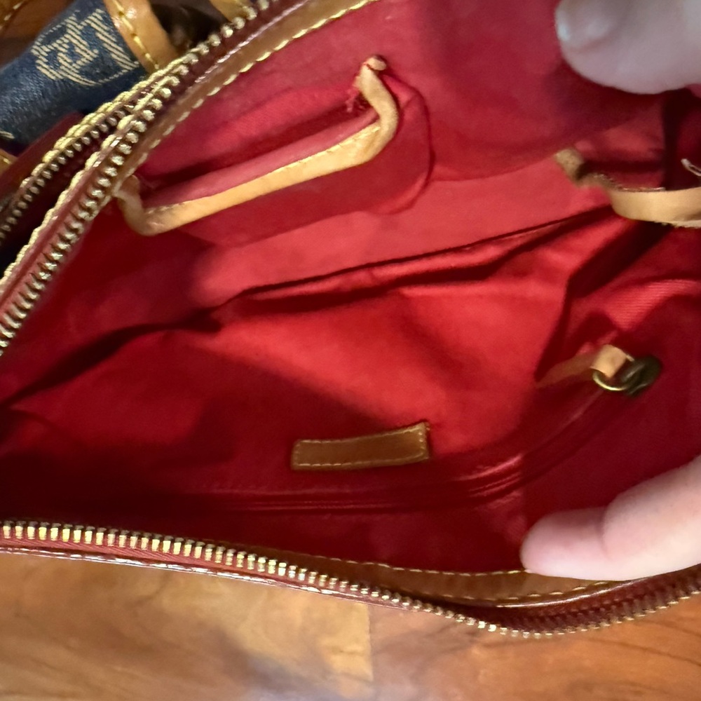 Dooney & Bourke Blue and Tan Shoulder Bag - Picture 9 of 16